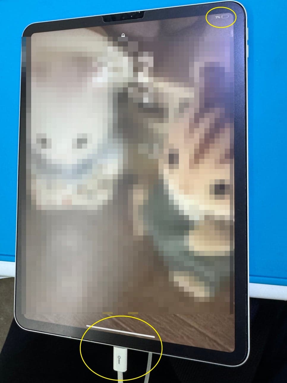아이패드 충전단자 교체 수리 사진